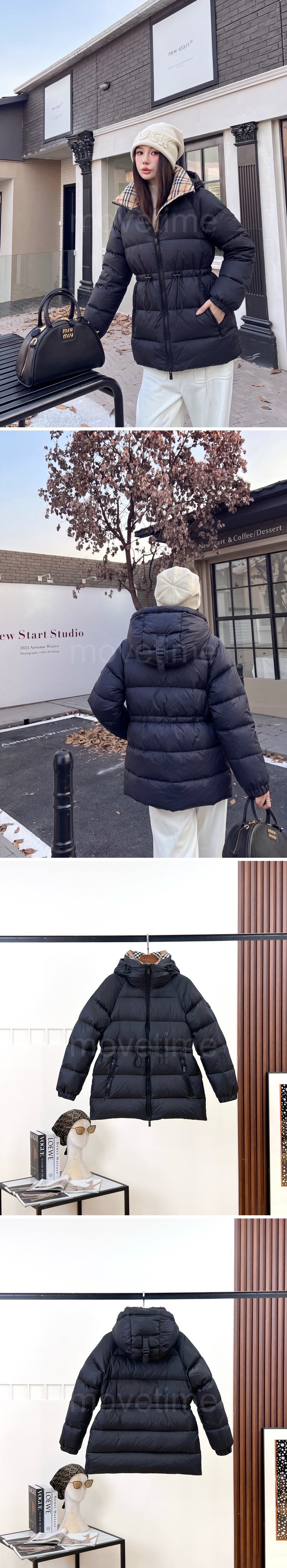버버리 여성 구스다운 후드 패딩 코트 자켓 26SS 상세이미지 3