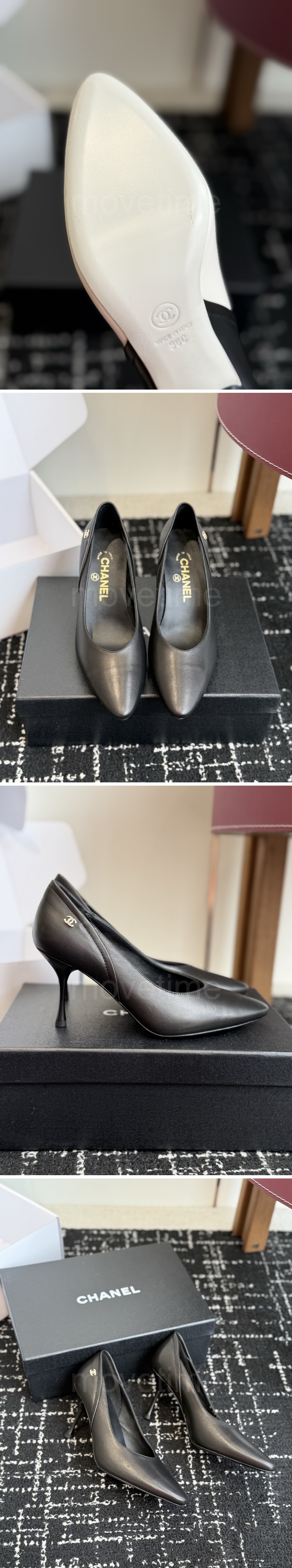 샤넬 여자 레더 가죽 8.5cm 힐 구두 26SS 상세이미지 4