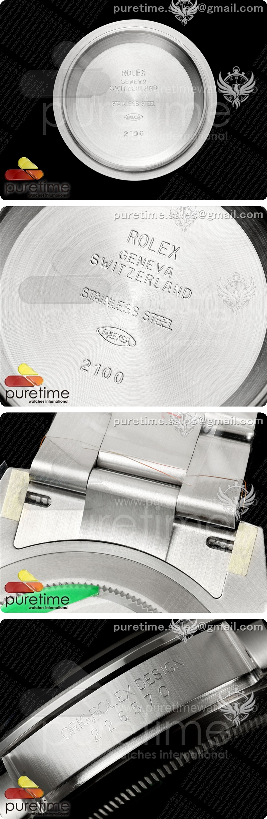 로렉스 익스플로러 레플리카 II 42mm 226570 904L 스테인리스 스틸 골드 메이커 1:1 블랙 다이얼 상세이미지 8