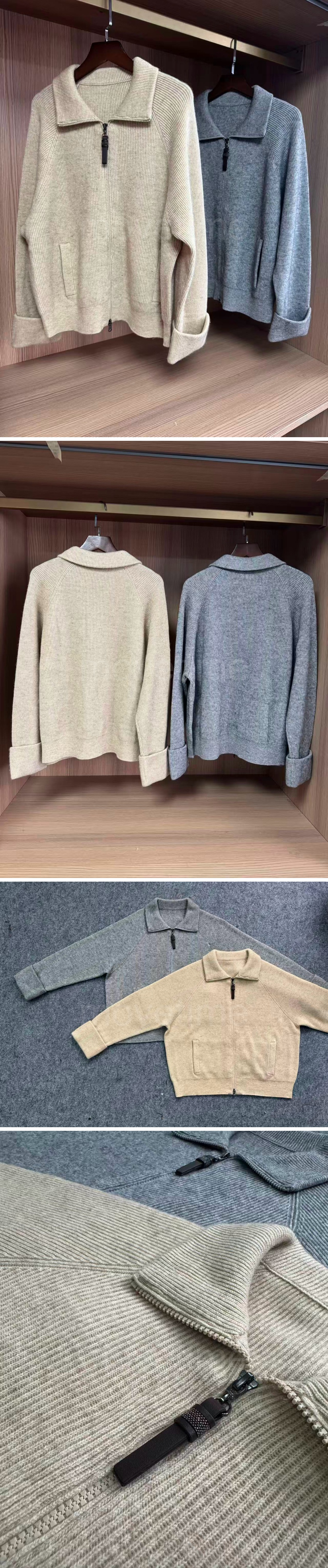 브루넬로 쿠치넬리 여성 캐시미어 카라 집업 자켓 26SS 상세이미지 4