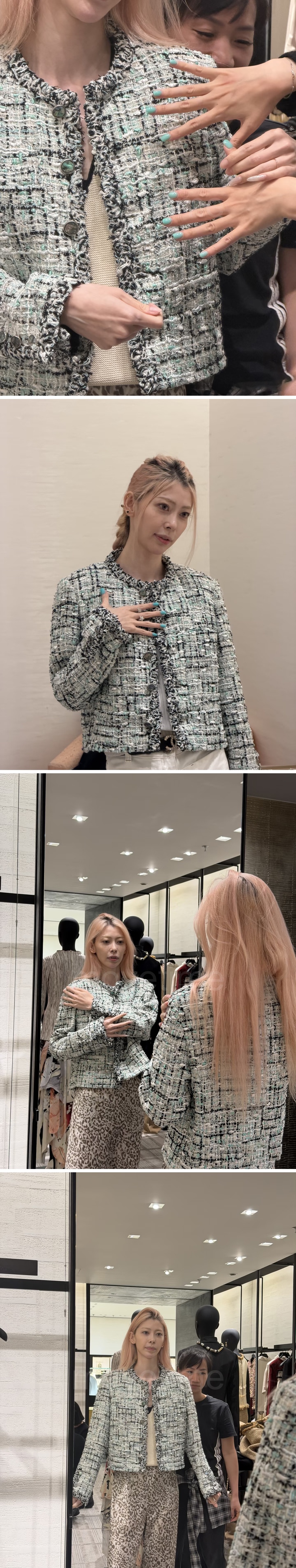 샤넬 여성 라운드넥 트위드 자켓 26SS 상세이미지 2