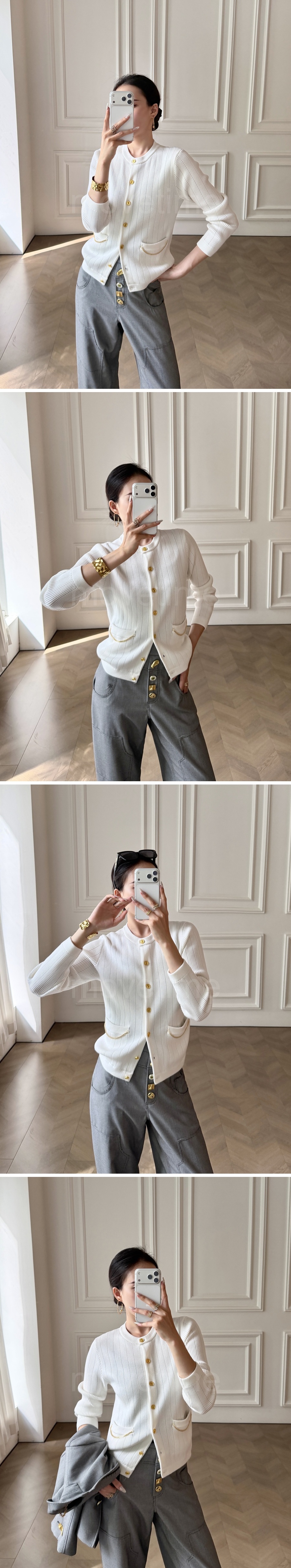스키아파렐리 Schiaparelli 여성 라운드넥 니트 가디건 26SS 상세이미지 2